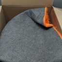 Round Orange Rug for Bedroom, 6 ft Circle Area Rugs for Living Room, Soft Fluffy Shag Carpet for Teen Girls Boys Nursery Room Dorm Home Decor Aesthetic