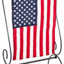Evergreen Scroll American Garden Flag Stand | Premium Metal Iron Flag Holder Stand | Fits 12x18 Garden Flags for Outside