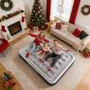VOSSER Air Mattress Queen with Built in Pump,Updated Blow Up Mattress in 3 Mins,18'' Raised Self Inflatable Mattress,Portable Airbed for Home,Floor&Camping,Queen Size Air Matress for Adults,660LB Max
