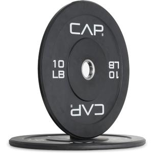 CAP Barbell Rubber Olympic Bumper Plate | Multiple Options/Colors (10lbs - Pair)