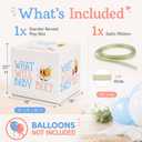 Baby Bee Gender Reveal Box, Large Balloon Surprise Box for Boy or Girl | 19 X 19 X 20 Inch Gift Box with Lid, Satin Ribbon Included, Easy Assembly, Baby Shower Decorations & Party Games