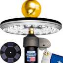 Deneve Deluxe Solar Flag Pole Light Solar Powered - 1300 Lumen for Flagpole, 26 LED Top Mount Flagpole Lights for 20-25 ft In-Ground Poles - 20% More Coverage & 12+ Hour Battery