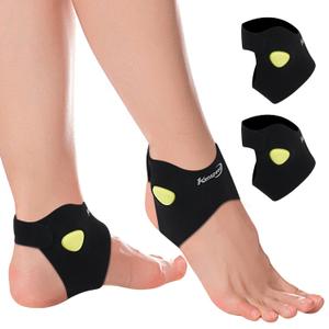 2 PACK Ankle Brace for Women & men with Dual-Density Foam Pads & Adjustable Arch Support  ankle compression sleeve Targeted Relief for Fatigue, Ankle Pain (Small/Medium)
