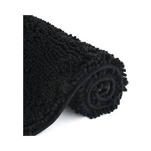 Bath Mats for Bathroom Soft Chenille Bathroom Rugs Anti-Slip, Inch DimGrey Shower Doormat,Ultra Water Absorbent Floor Mats, Size 35"x70