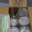 Glass Juice Bottles 6 Pack 16 oz - Wide Mouth Glass Water Bottles with Lids - Borosilicate,Stainless Steel Lids for Juicing, Smoothies, Infused Water, Beverage Storage, Leakproof, Reusable, BPA Free