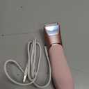 Bikini Trimmer for Women with Mirror & LED Light, Pubic Hair Razor with Travel Lock & Ceramic Blades - Body Groomer IPX7 Waterproof Use - Pastel Red