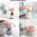 Artificial Flowers, 10Pcs Fake Flowers Silk Artificial Chrysanthemum Ball Hydrangea Bridal Wedding Bouquet for Home Garden Party Wedding Decor (Gray Blue, 10 Pcs)