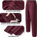 AIMPACT Mens Pajama Bottoms Cotton Soft Sleep Pants with Pockets Straight-leg Loungewear Pj Pants (XL)