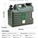 UPWOIGH 5 Gallon Water Jug, Camping Water Container, Truly No Leakage Water Storage with Spigot, Large Military Green Water Tank, BPA Free Portable Overlanding Gear for Outdoors, Hiking