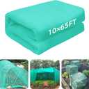 10 x 65FT Garden Mesh Netting, Ultra Fine Mesh Protection Netting Plant Covers Greenhouse Row Cover Raised Bed Screen Barrier Net for Vegetable Fruits Flowers Trees Crops, Green