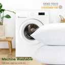 OTOSTAR Pack of 1 Down and Feather Throw Pillow Inserts, 24 x 24 Soft Fluffy Square Pillow Inserts with 100% Cotton Cover Decorative Pillows for Sofa Couch Bed-White