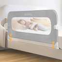 Bed Rail for Toddlers,Swing Down Kids Bed Rails Guard for Twin,Full,Queen,King,Bunk Size Bed,Extral Tall Child Bed Rail Guard with Reinforced Anchor Safety System(Grey, 32inch,1 Side)