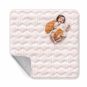 Mallify Baby Play Mat 50"x50", Non-Slip Baby Mat for Floor, Soft Thicker Playpen Mat, Portable Playmat, Crawling Mat for Infants, Babies, Toddlers, Activity Mat, Pink