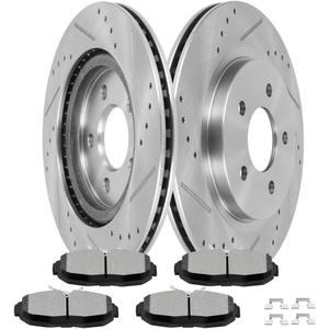 SCITOO Rear Brake Kits Drill & Slotted Brakes Rotor Brakes Pads:D1082;54131