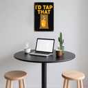 Funny Maple Syrup Tree I d Tap That Signs Wall Decor Vintage Metal Tin Sign Wall Art Poster for Bar Office Kitchen Bathroom Man Cave Pub Wall Decorations Gift 8x12 Inch