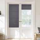 NICETOWN Blackout Door Blinds for Windows Cordless Blinds Temporary Shades No Drill Room Darkening Shade for Bedroom Bathroom Kitchen Office (Grey, 30 x 64 inch Long, 1 Panel)