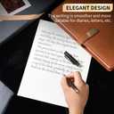 MBQBBBZ Handcrafted Wooden Fountain Pen,Vintage Writing Pen with Exquisite Packaging Case,Perfect for Business,Collectors & Calligraphy (Black)