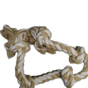 Dog toy rope white and beige
