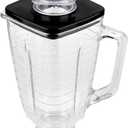 Replacement Parts 5-Cup Square Glass Jar with Lid,Compatible with Oster Blender