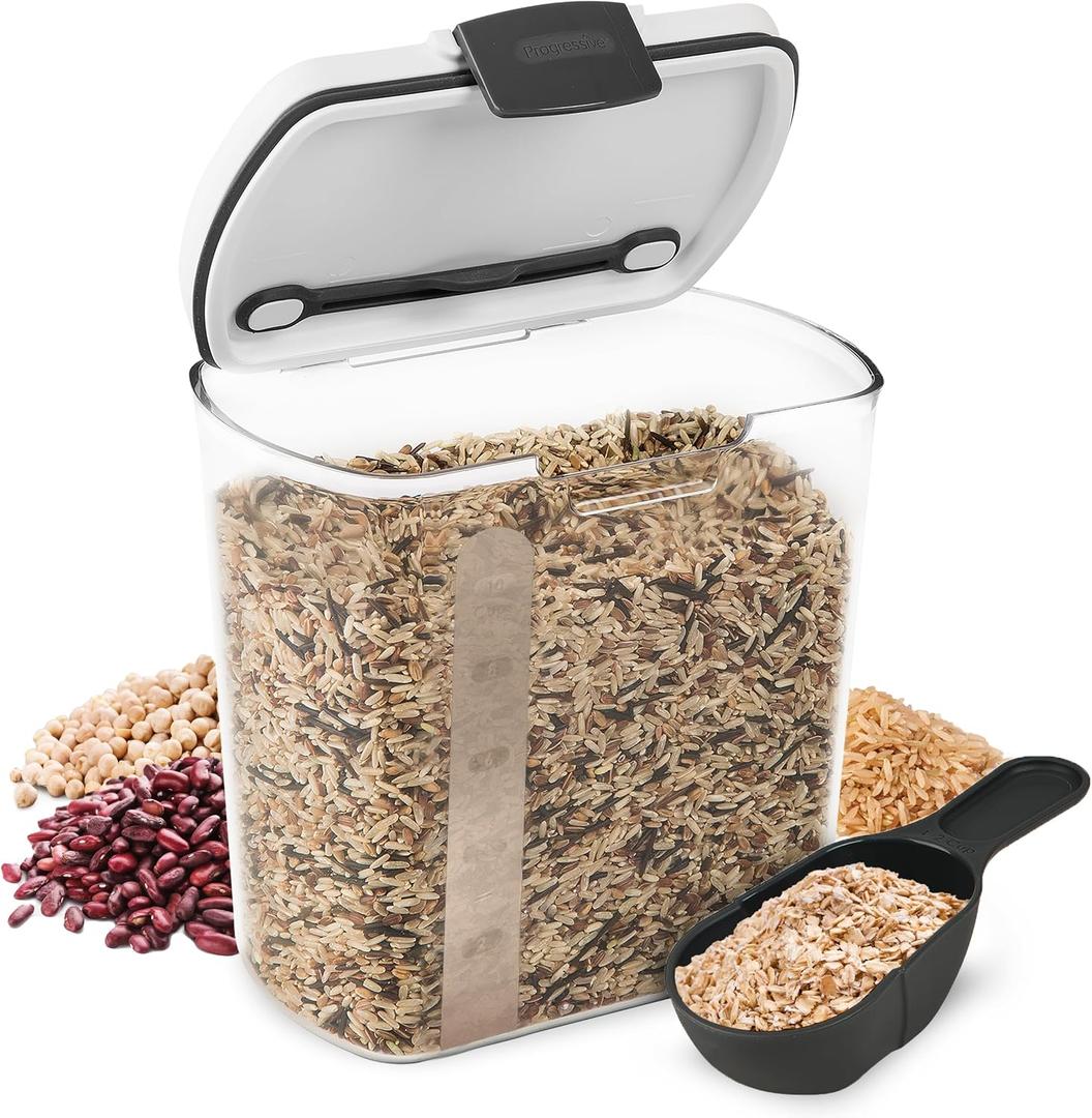 ProKeeper 2.5-Quart Grain Storage Container with Hinged Lid, Clear BPA-Free, Airtight Seal, 5.5 x 7.65 x 7.25", 1 Piece