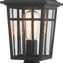 Darkaway Outdoor Post Lights Lamp Post Light Fixture, Waterproof Aluminum Housing with Glass, Fence Post Deck Lighting for Garden, Patio, Pathway (1 Pack, Black)