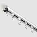 Ceiling Curtain Track, Curtain Rail Set with Hooks, 9ft - 12ft Wall Ceiling Mount Curtain Track, for Living Room Bedroom Bathroom, White