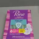 Poise Ultra Thin Incontinence & Postpartum Pads with Wings for Bladder Leaks, 5 Drop Maximum Absorbency, Long Length, 34 Count, Packaging May Vary