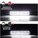 Aluminum Housing White 24LEDs Trailer Backup Reverse Light Surface Mount 7.5 inch Bar Strip Truck Bed Lights of Pickup Tractor Camper IP67 Waterproof 2Pcs