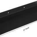 Linear Floating Shelf Wall Mounted Metal Shelves Heavy Duty Industrial Modern Steel Black Linear Metal Wall Shelf Display Shelves for Decorative for Modern Farmhouse Living Room (8"*24")