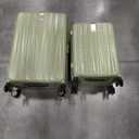 Hanke Expandable Hardshell Luggage Sets 3 piece Carry on Luggage with Wheels Suitcases Lightweight Checked Travel Luggage Rolling Large Suitcase Travel Luggage Bag Woman Men 20/24/29 Inch (Bamboo Green)