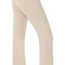 iChosy Women's Pull On Barely Bootcut Stretch Dress Pants PaleKhaki 2xTall
