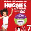 Huggies Size 7 Diapers, Little Movers Baby Diapers, Size 7 (41+ lbs), 88 Count (2 Packs of 44), 