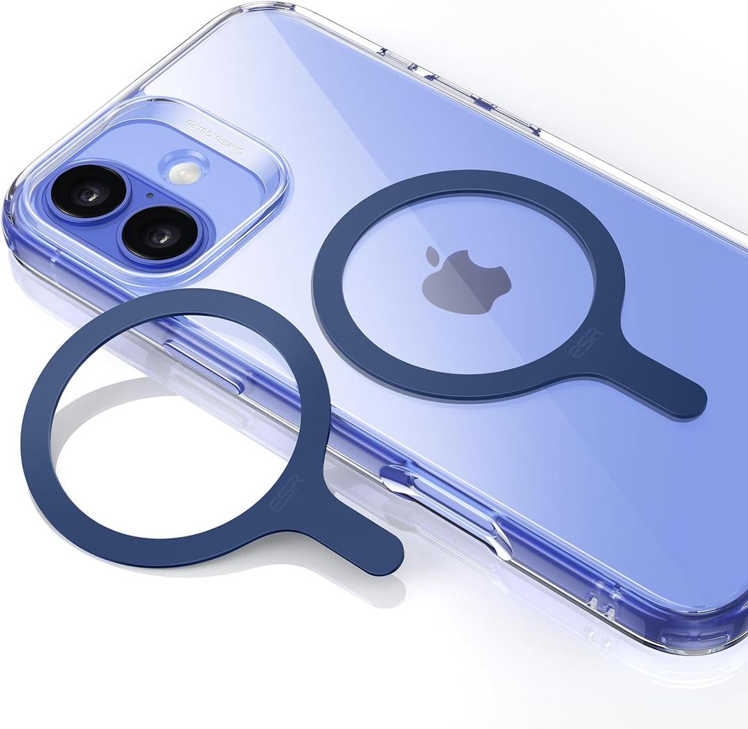 ESR Magnetic Ring 360 (HaloLock), Compatible with MagSafe Ring, Universal Magnetic Conversion Kit Compatible with MagSafe Sticker, for iPhone 15/14/13/12/11, Galaxy S23/S22/S21 and More, 2 Pack, Blue