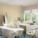 Heroad Gold Jungle Peel and Stick Wallpaper White and Gold Contact Paper Tropical Forest Wallpaper for Bedroom Bathroom Boho Removable Self Adhesive Wall Paper for Kitchen Vinyl Roll 78.7"x17.3"