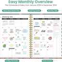 2026 Planner, Weekly and Monthly Planner for Women, January 2026 to December 2026, Pretty Hardcover 2026 Calendar Planner Book with Tabs, Inner Pocket, Spiral Bound, Perfect Office Home School Supplies - 8.5" x 11", Wildflower Reverie