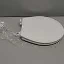 BEMIS 500EC 390 Toilet Seat with Easy Clean & Change Hinges, 1 Pack Round, Cotton White