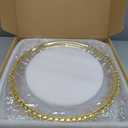 Plastic Acrylic Charger Plates 10PCS, 13" Decoration Diner,Wedding,Party,Event(Gold Bead 10)