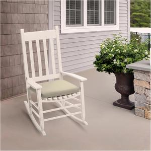 Arden Indoor/Outdoor Seat Or Rocking Chair Cushion, 19 x 18, Water Repellent, Rain Proof, Fade Resistant Cushion for Rocking Or Dining Chairs Tan Leala