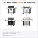 Stanbroil 6789 Full Size Griddle Insert for Weber Genesis 4-Burner 400 Series Gas Grill, Nonstick Coating Flat Top Griddle for Weber Genesis I&II 410 415 425s 435 440, Black