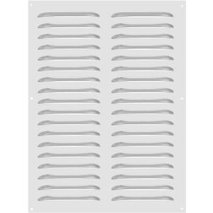 PATIKIL 12 x 16 Inch Aluminum Vent Cover, Screen Air Grille Ventilation Cover HVAC Louvered Grill for Home Kitchen Fireplace Bathroom Wall Ceiling, Silver Tone
