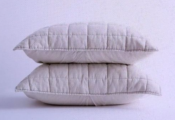 European Linen Box Quilted Shams Set, L - 40". W - 22, 2 Pillow case