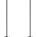 Chrome Pendant Lights Kitchen Island - Clear Glass Pendant Light Fixture Multiple Stems Rods 3 Units 12 Inch 3 Units 4 Inch (2 Pack Chrome Downrod)