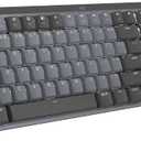 Logitech MX Mechanical Wireless Illuminated Performance Keyboard, Tactile Quiet Switches, Backlit Keys, Bluetooth, USB-C, macOS, Windows, Linux, iOS, Android, Metal, Graphite