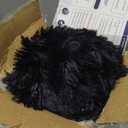 Bean Bag Cover (No Filler), Faux Fur Comfy Bean Bag Covers for Adults, Washable Beanbag Chair Cover, Fluffy Plush Giant Bean Bags Chairs Covers for Teens Kids Girls, Anti-Slip, 5FT, Black