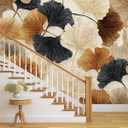 Ginkgo Leaf Removable Self-Adhesive Wallpaper for Bedroom & Living Room Decor 17.7236 Inch,Waterproof Wall Covering for Accent Walls, Apartment, Nursery (Solid color01)