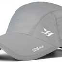 Gray Cap Quick Dry Breathable, Men Women Fashion Lightweight Foldable Sun Hats for Outdoor Sports, Adjustable Baseball Cap for Running Hiking Unisex