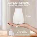 InnoGear Essential Oil Diffuser, Ultrasonic Diffusers for Home Aromatherapy Humidifier for Mother's Gift Bedroom Room 7 Colors LED 2 Mist Mode Auto Off, Basic White