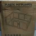 Clear Acrylic Dog Playpen Indoor Pet Pen, 24" H, White, 8 Panels
Open View, Tool-free Setup, DIY Shapes, Versatile Use & Easy Cleaning Pen, Clear Dog Playpen for Small Dogs, Cats & Puppies