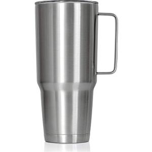 Maxam XPAC 64 Ounce Double Vacuum Wall Stainless Steel Vacuum Insulated Tumbler with Lid and Handle, Fits in a 4 Inch Wide Car Beverage Holder