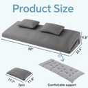 HOMBYS Adjustable Wedge Pillow for Acid Reflux, 3-Layer Breathable Mattress Wedge with 2 Pillows, 60" Extra Wide Bed Wedge Pillow for Sleeping, Snoring & Back Support, Adjustable Height Foam Wedge, 60×22.4×9.8in